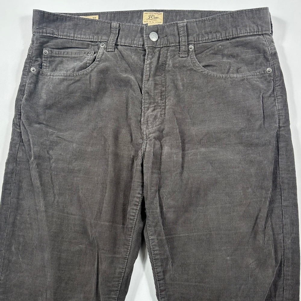 J.Crew 1040 Corduroy Pants Mens 33x32 Straight Narrow Leg Gray